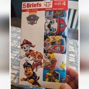 Nickelodeon Paw Patrol Boys Underwear Briefs SZ 4 NIP 5 pairs!